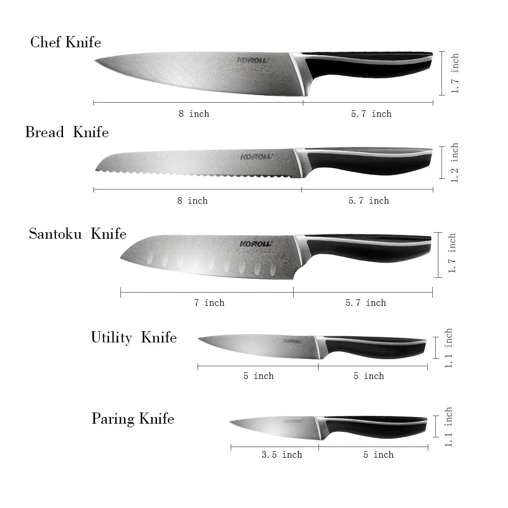 7-Piece Professional Kitchen Cooking Knife Japanese Kitchen Knife Set with Storage Bucket