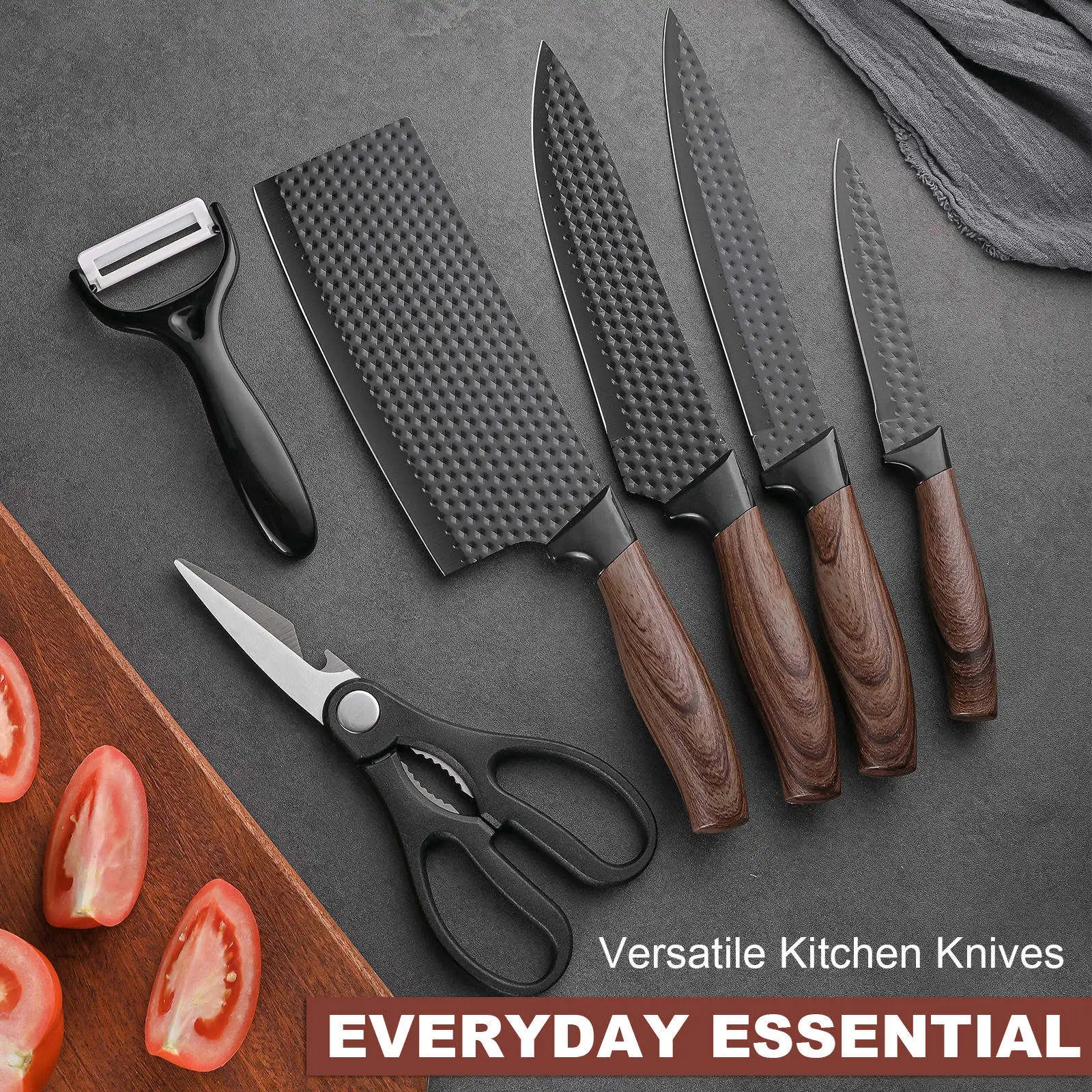 High Quality Multi-Purpose Nonstick Coating Kitchen Knife Set Japanese Chef Knife Set