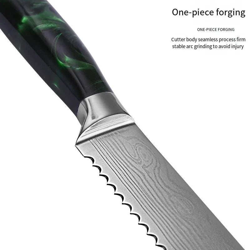 Wholesale 10pcs Multifunction Household Damascus Steel Kitchen Knife Set Custom Knives Sets for Chefs Knives