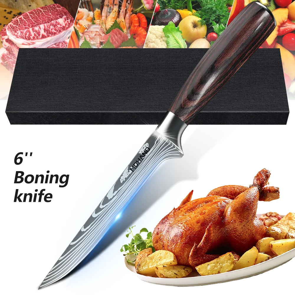 Hot Sale Knife Sheath Gift BoxStainless Steel Kitchen Knife Chef Utility Butcher Cutting Knife Boning Accessory for Food Use