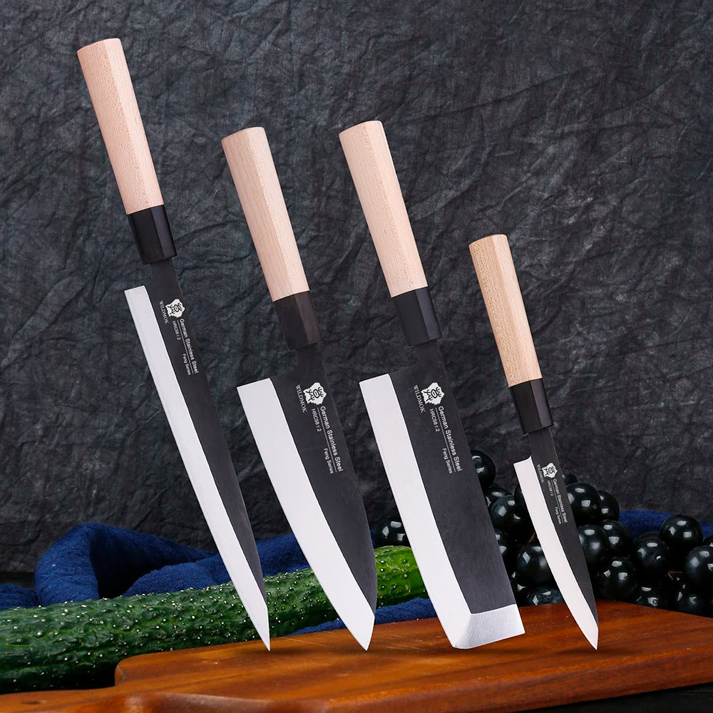 WILDMOK Professional 4PCS Kitchen Knife Set Perfect Cooking Gift for Family Kitchen Cooking Tools with Gift Box