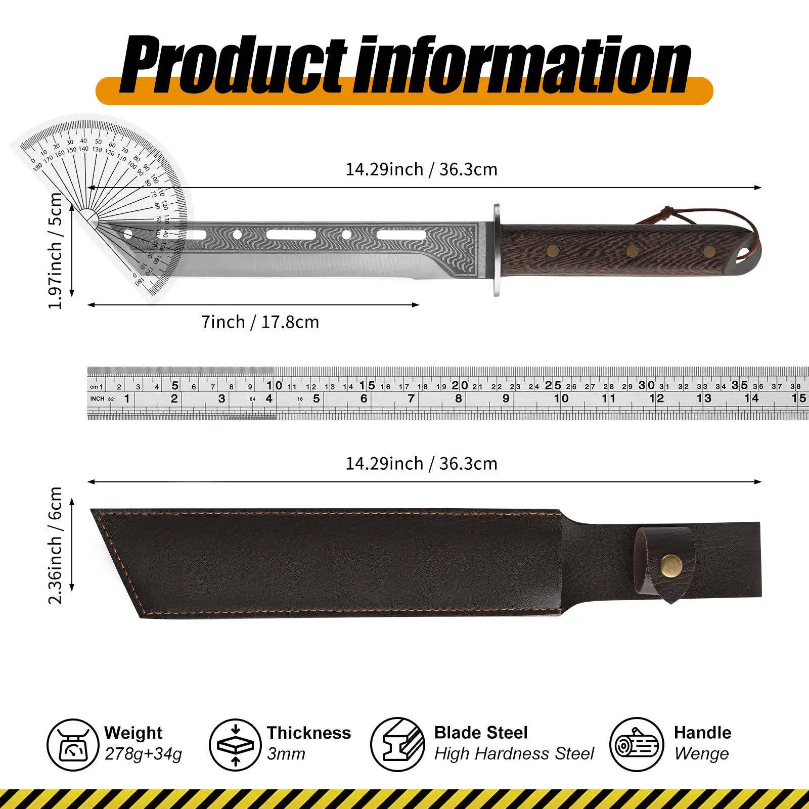 New Product Stainless Steel Multi-purpose Handmade Forged Firewood Utility Knives Chinese Kitchen Knife