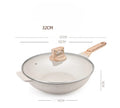 32/34 cm Non-Stick Frying Pan with Glass Lid Induction Pot Suitable for All Hobs