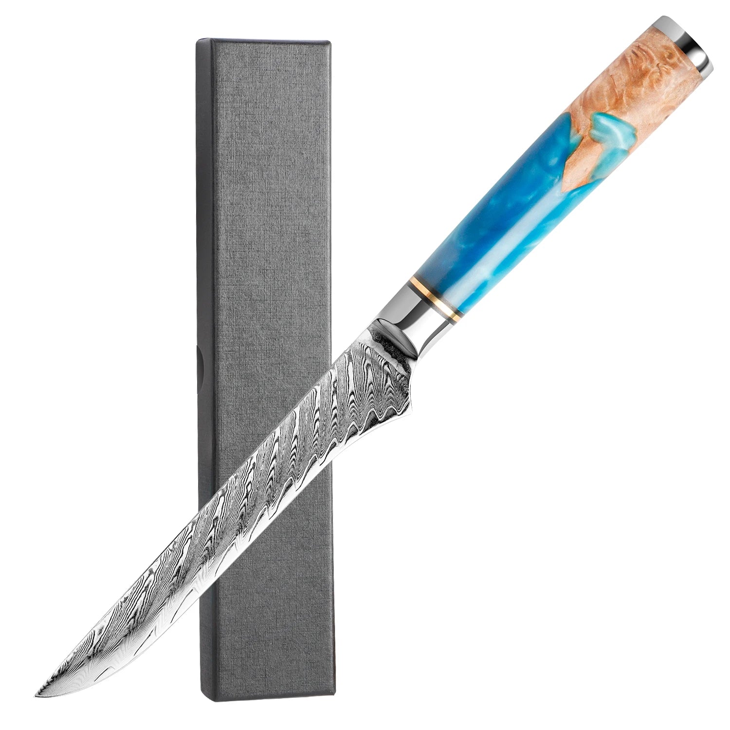 IOKO Japanese Style Fish Boning Knives 67 Layers Damascus Steel Sharp Poultry Kitchen Boning Damascus Knife