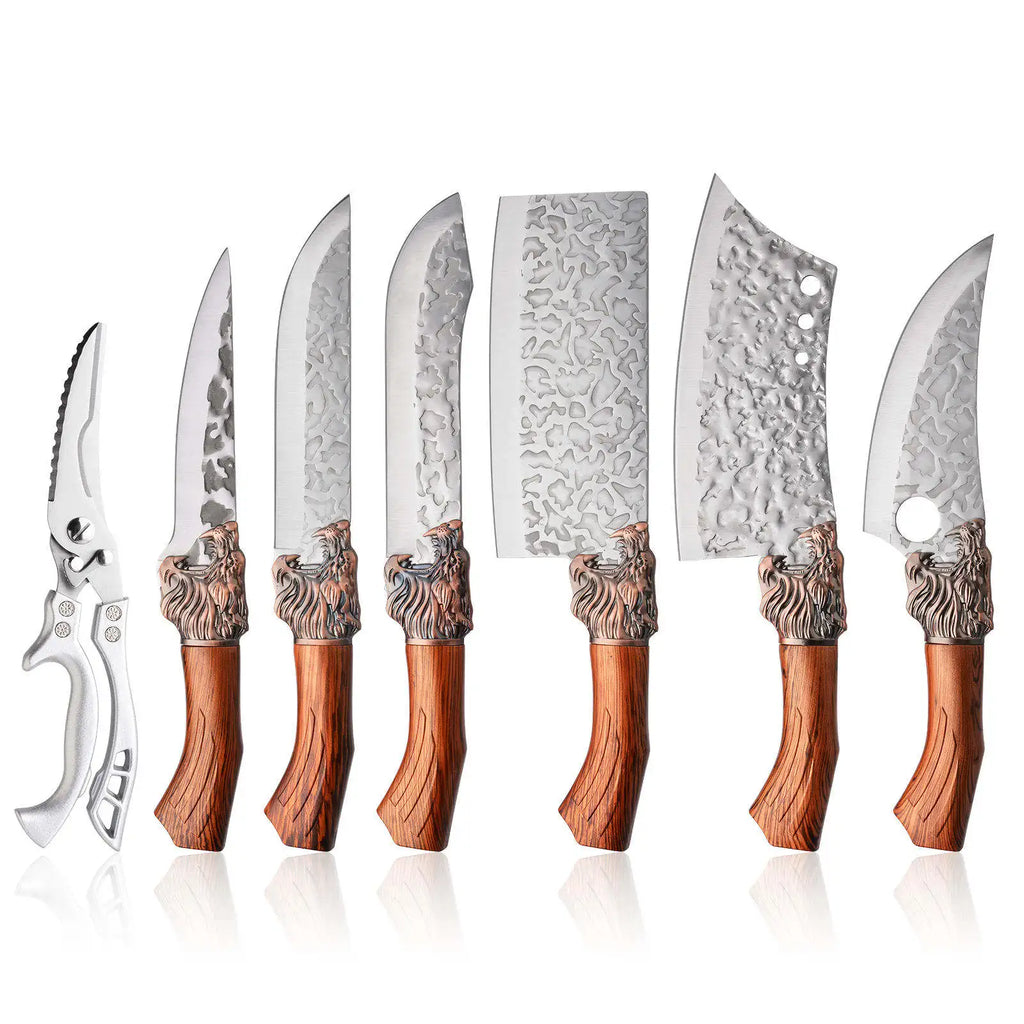 High Quality Stainless Steel Heayy Duty Boning Chopper Knife Set Kitchen Knife Butcher Set