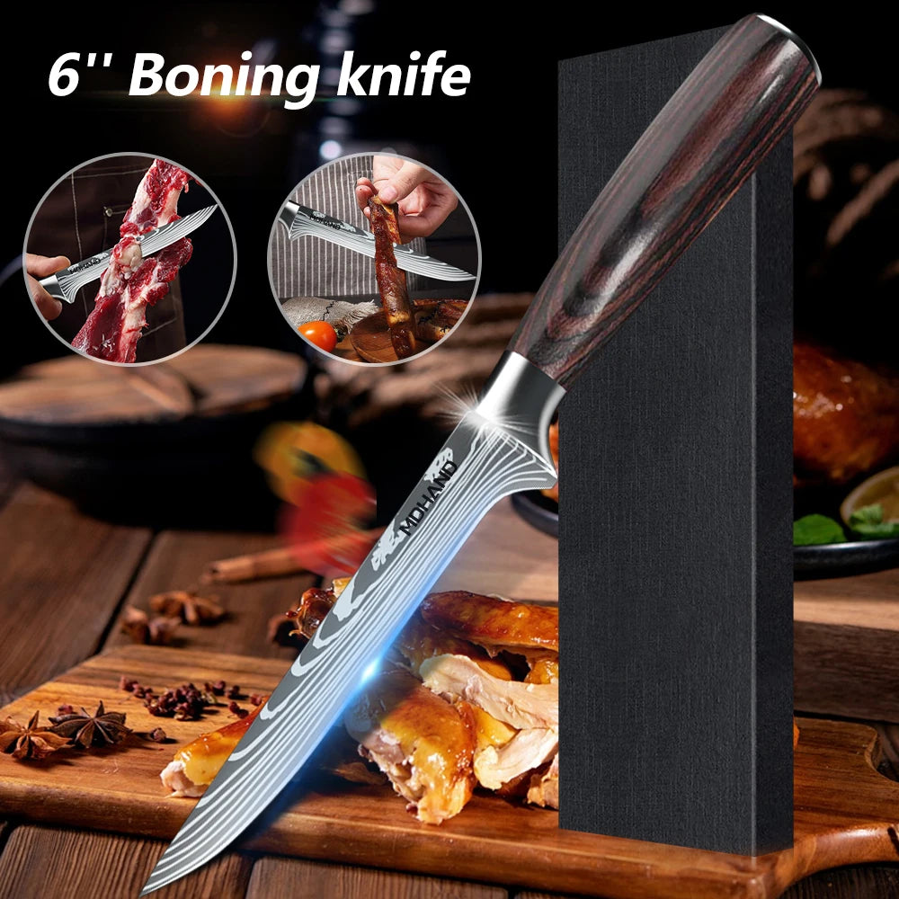 Hot Sale Knife Sheath Gift BoxStainless Steel Kitchen Knife Chef Utility Butcher Cutting Knife Boning Accessory for Food Use