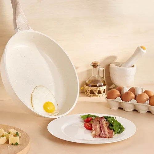 32/34 cm Non-Stick Frying Pan with Glass Lid Induction Pot Suitable for All Hobs