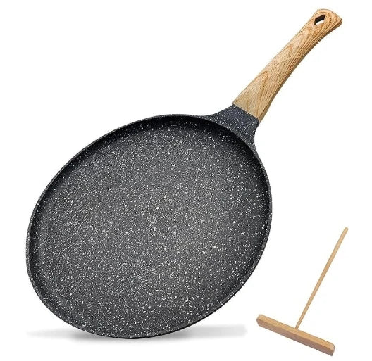 Medical Stone Frying Pan Steak Pot Household Egg Cakes Pancake Pan Non-Stick Pan Pizza Plate Aluminum Pot Cookware