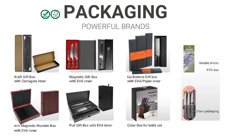 IOKO Stainless Steel Chef Kitchen Knife Set Butcher Cleaver Chef Utility Santoku Sushi Japanese Style 3 PCS Kitchen Knife Set