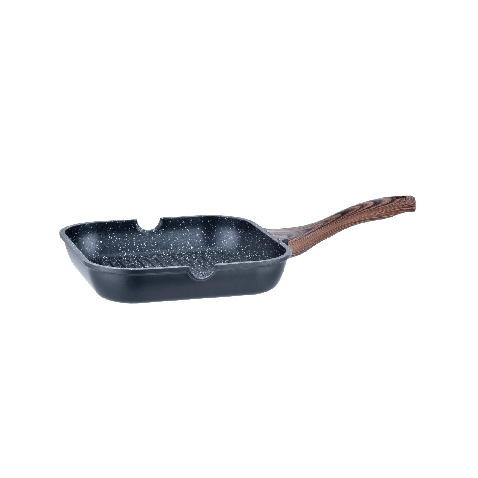 Lennon  Skillet Frying Pan Non- Stick Grill Egg Pot with Wood Handle Multi-Functional Flat Bottom Steak Cooking