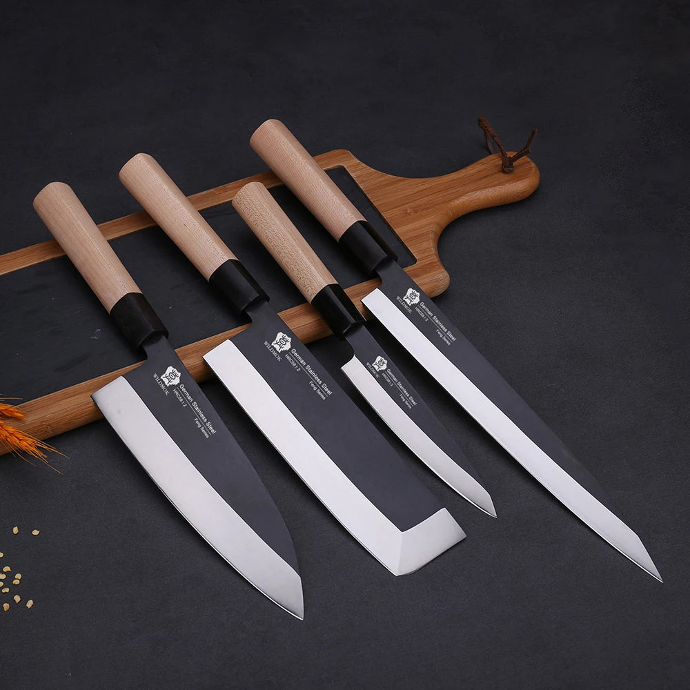 WILDMOK Professional 4PCS Kitchen Knife Set Perfect Cooking Gift for Family Kitchen Cooking Tools with Gift Box