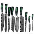 Wholesale 10pcs Multifunction Household Damascus Steel Kitchen Knife Set Custom Knives Sets for Chefs Knives
