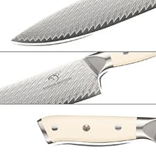 6-piece 67 Layers Damascus Steel 6 Pieces Chef Kitchen Knife Set with ABS Handle and Wood Block