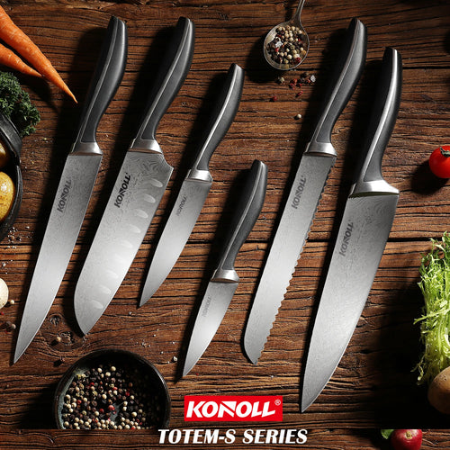 7-Piece Professional Kitchen Cooking Knife Japanese Kitchen Knife Set with Storage Bucket