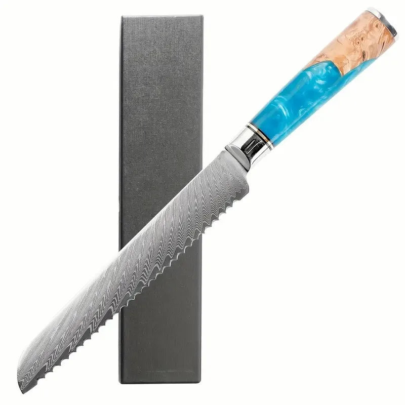 IOKO 67 Layers Damascus Chef Kitchen Knife Butcher Cleaver Japanese Style Damascus Knife Set