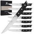 High Carbon Kitchen Knife 8PCS Stainless Steel Micro-Cutting Point Serrated Edge Steak Knife Sets With ABS Handle