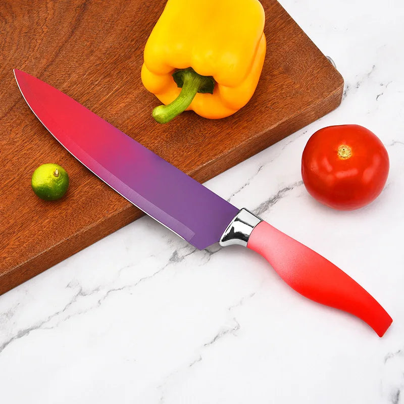 Hot Sale Custom Logo Steel Forged Steak Knives 6 Piece Kitchen Knife Set