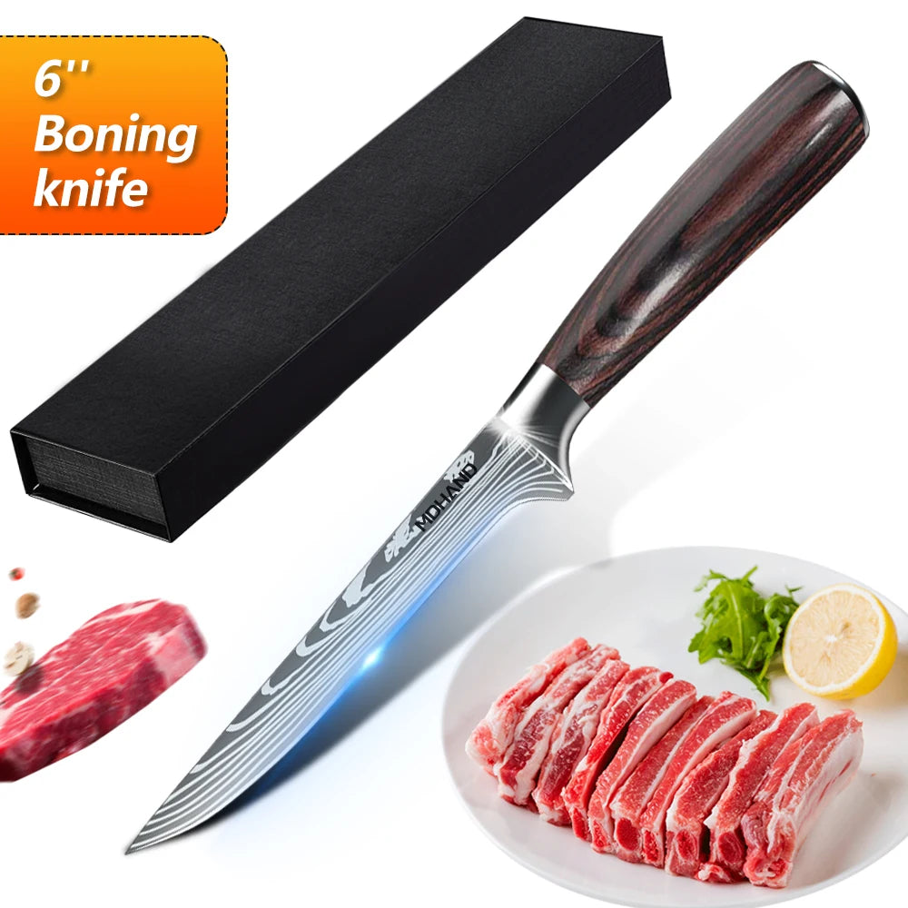 Hot Sale Knife Sheath Gift BoxStainless Steel Kitchen Knife Chef Utility Butcher Cutting Knife Boning Accessory for Food Use