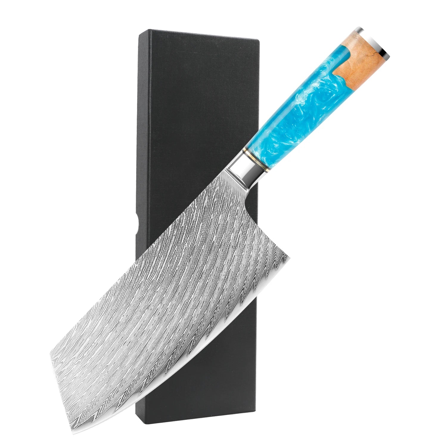 IOKO 67 Layers Damascus Chef Kitchen Knife Butcher Cleaver Japanese Style Damascus Knife Set