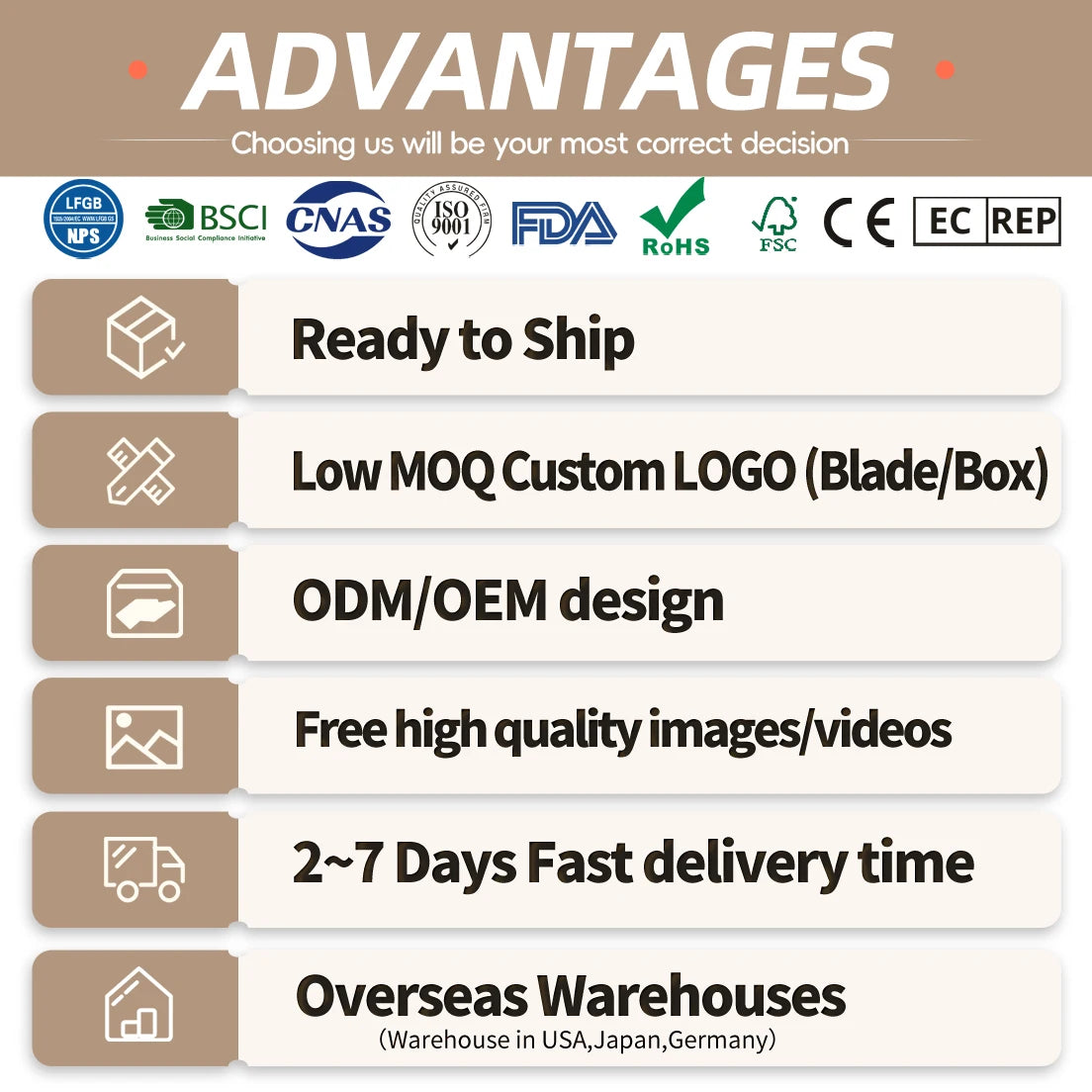 IOKO Stainless Steel Chef Kitchen Knife Set Butcher Cleaver Chef Utility Santoku Sushi Japanese Style 3 PCS Kitchen Knife Set