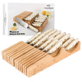 Brand New Damascus Non-Stick Chef Butcher Knife Set With Bamboo Drawer Block,14 PCS Kitchen Knife Set with ABS Handle