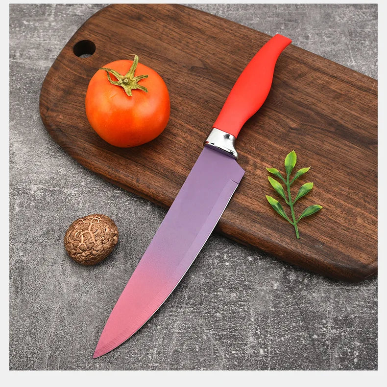 Hot Sale Custom Logo Steel Forged Steak Knives 6 Piece Kitchen Knife Set