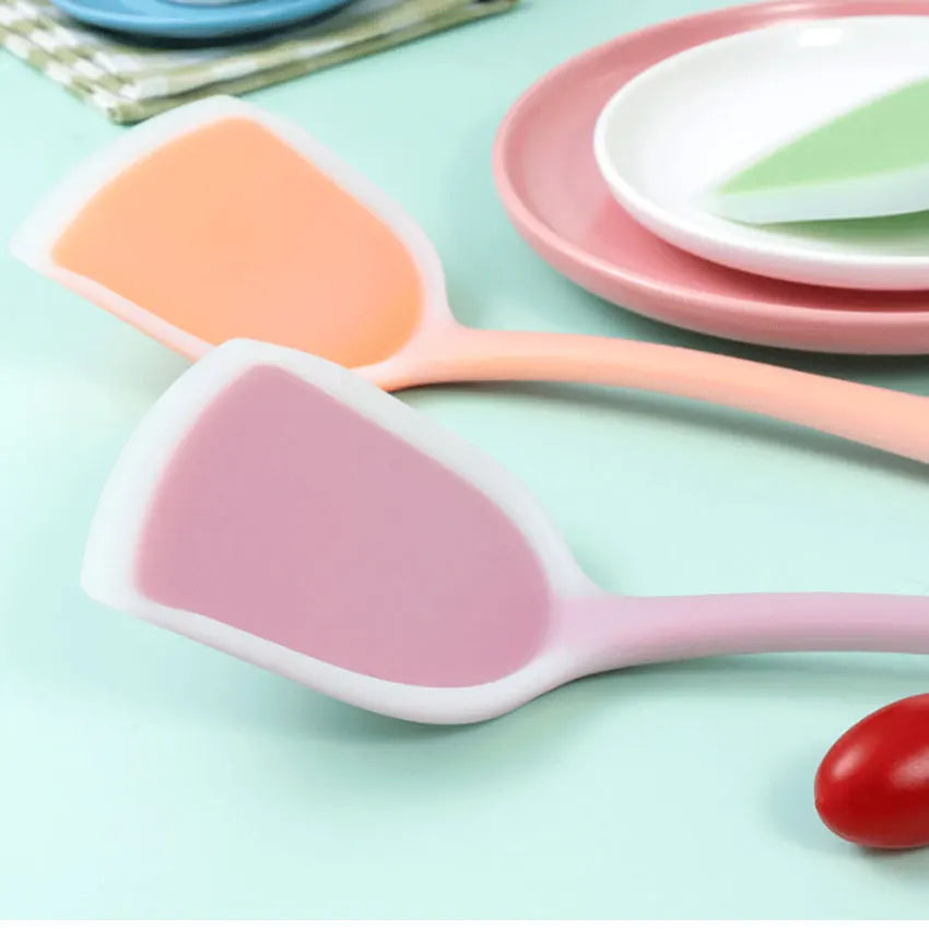 Silicone Kitchen Ware Non-stick Set Cooking Utensils Tools Egg Fish Frying Pan Scoop Fried Shovel Spatula Cooking Utensils