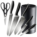 7-Piece Professional Kitchen Cooking Knife Japanese Kitchen Knife Set with Storage Bucket
