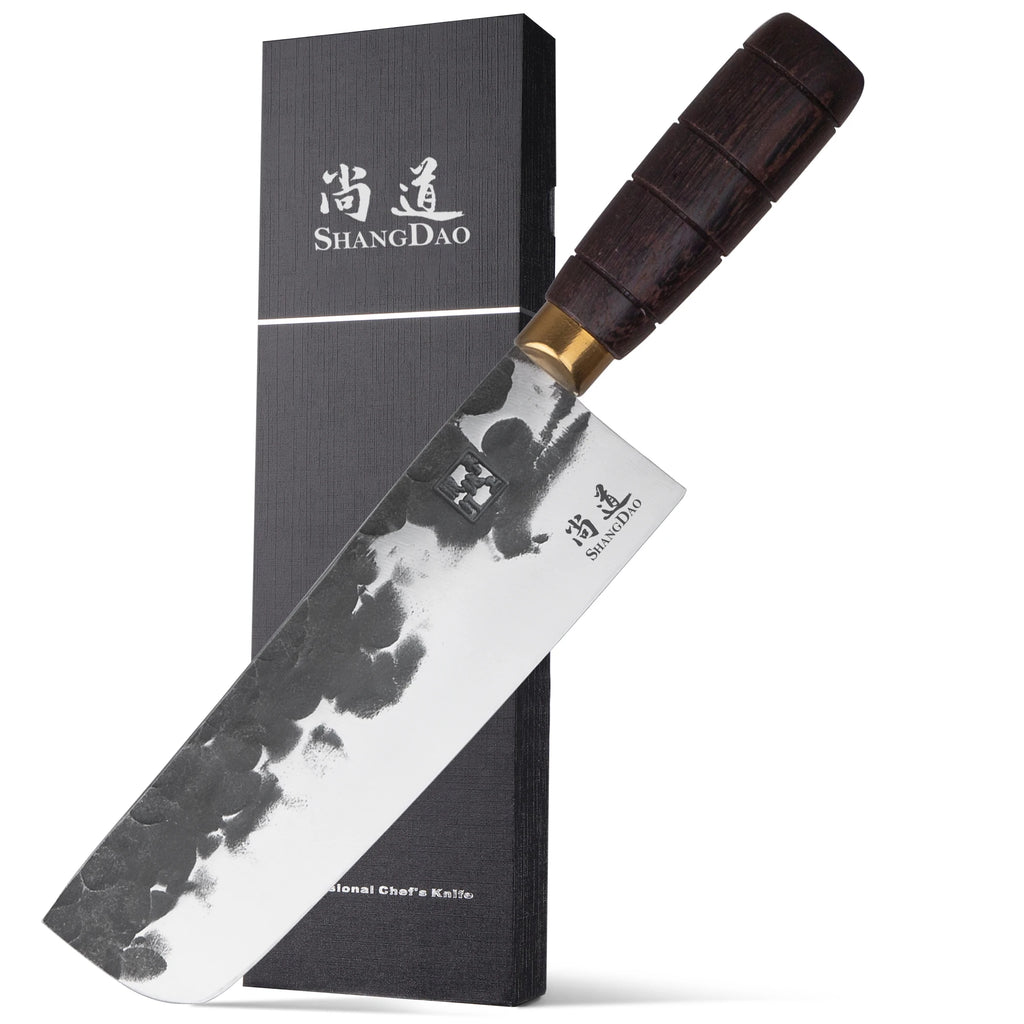 SHANGDAO 7-Inch Kitchen Knife Customized Stainless Steel Knife with Premium Wooden Handles for Vegetables Cutting