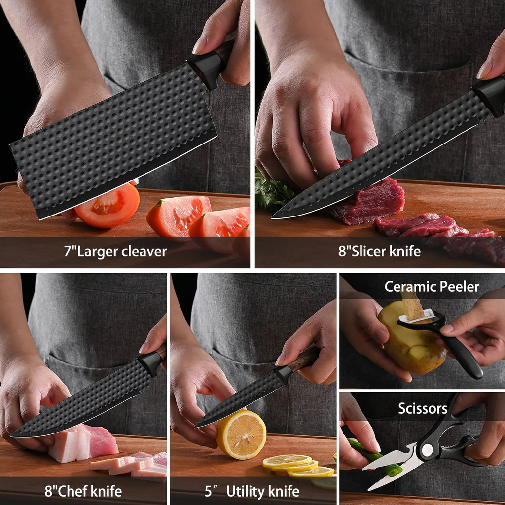 Factory Outlet Stainless Steel Six Piece Kitchen Knife Set Professional Fruit Peeling Knife Set