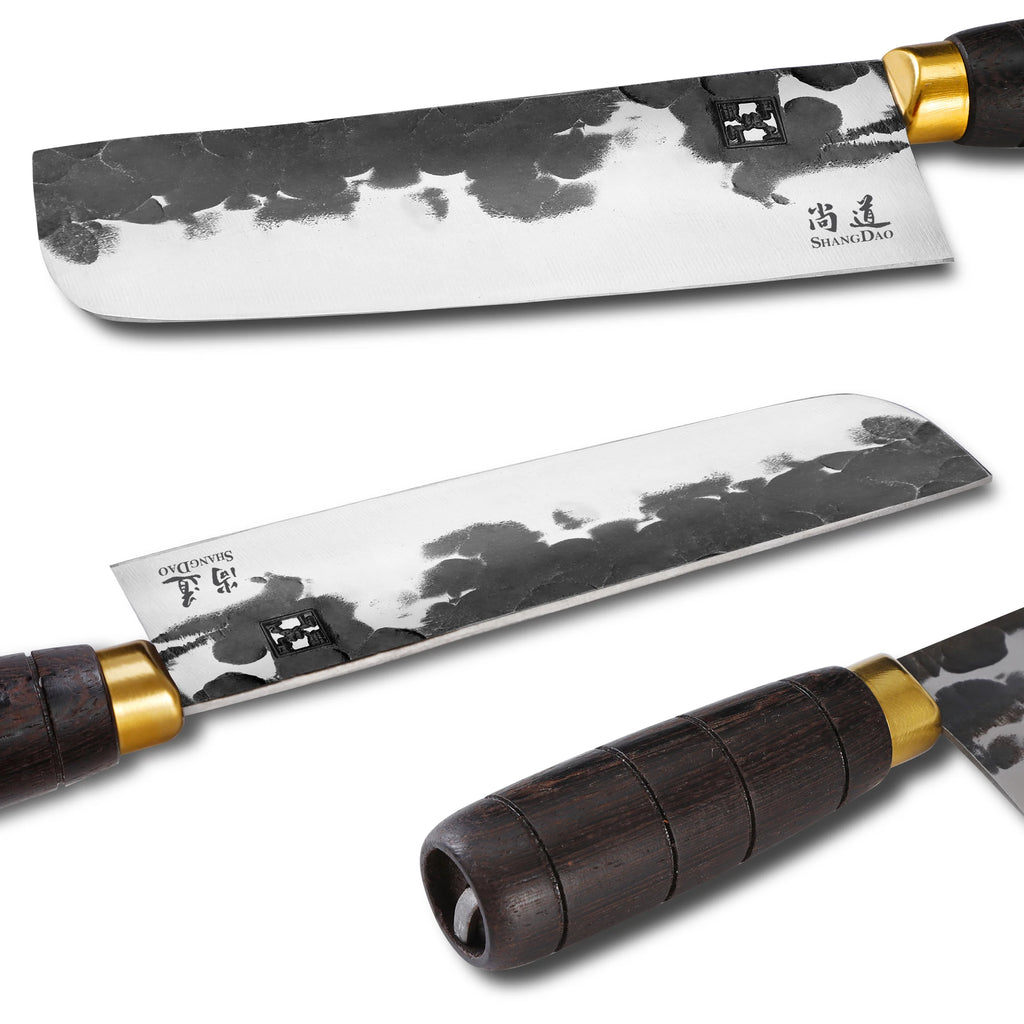 SHANGDAO 7-Inch Kitchen Knife Customized Stainless Steel Knife with Premium Wooden Handles for Vegetables Cutting