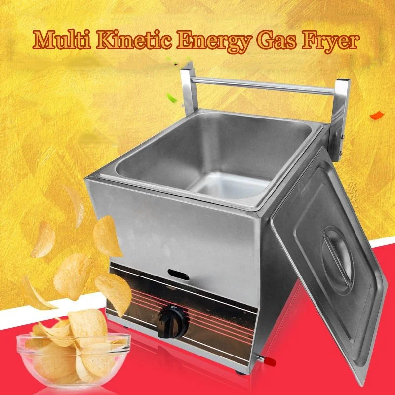 Commercial LPG Deep Frying Pan Liquefied LPG Fried Machine Fries Fryer Chicken Chop