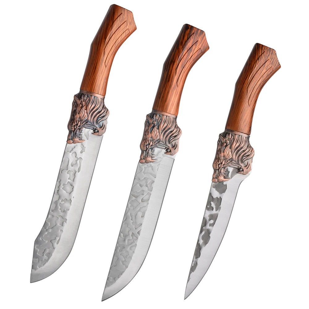 High Quality Stainless Steel Heayy Duty Boning Chopper Knife Set Kitchen Knife Butcher Set