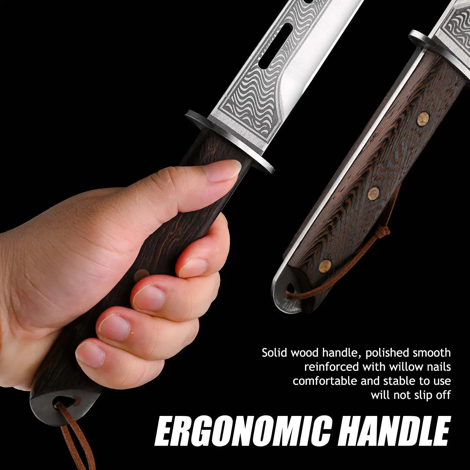 New Product Stainless Steel Multi-purpose Handmade Forged Firewood Utility Knives Chinese Kitchen Knife