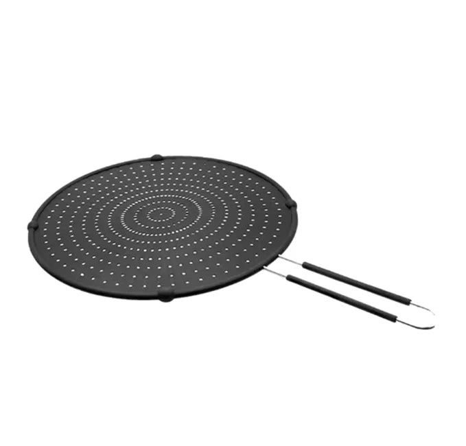 Cooking Heat Resisting Handle Frying Pan Lid Water Filter Net Silicone Splatter Screen Anti Oil Splatter Oil Splash Guard