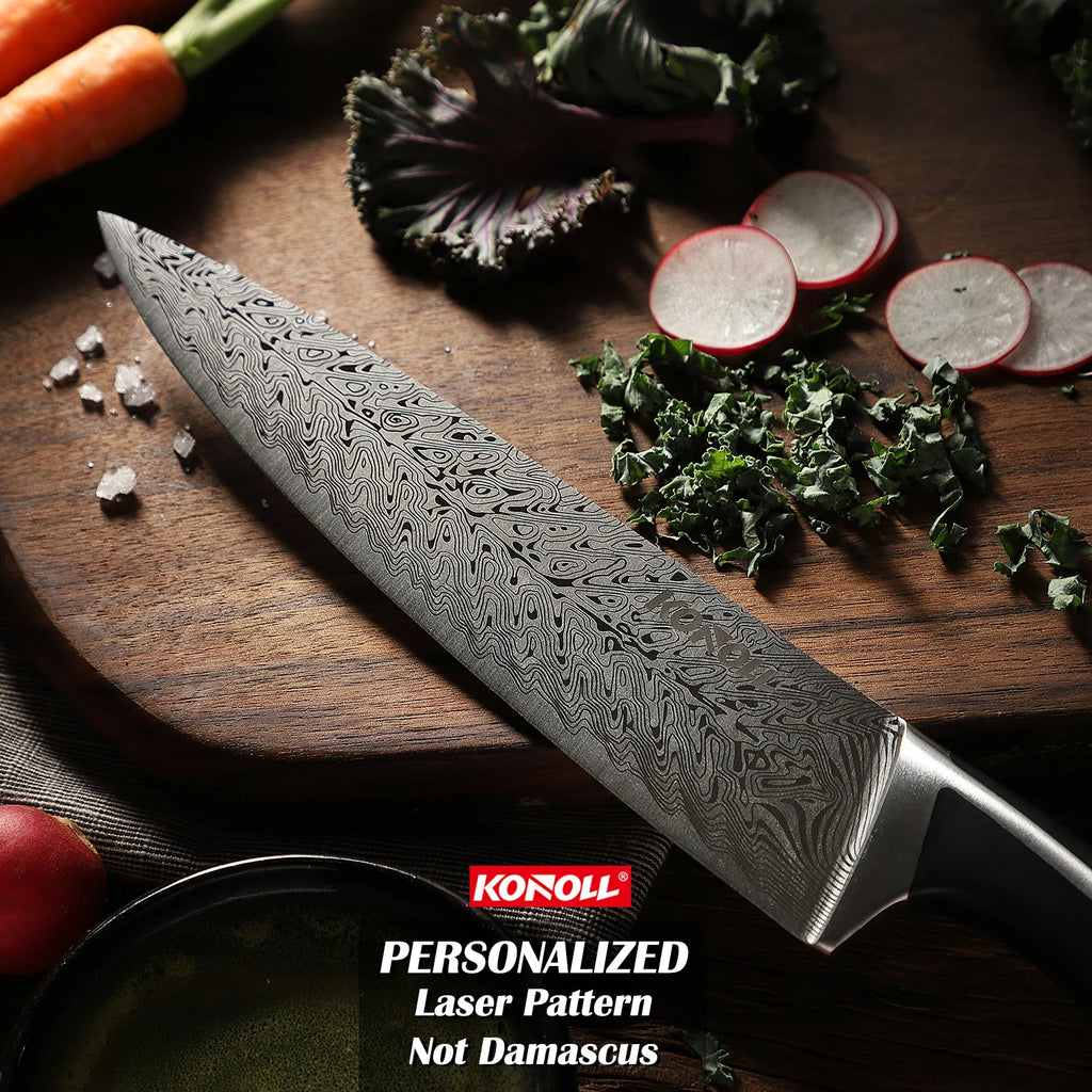 7-Piece Professional Kitchen Cooking Knife Japanese Kitchen Knife Set with Storage Bucket