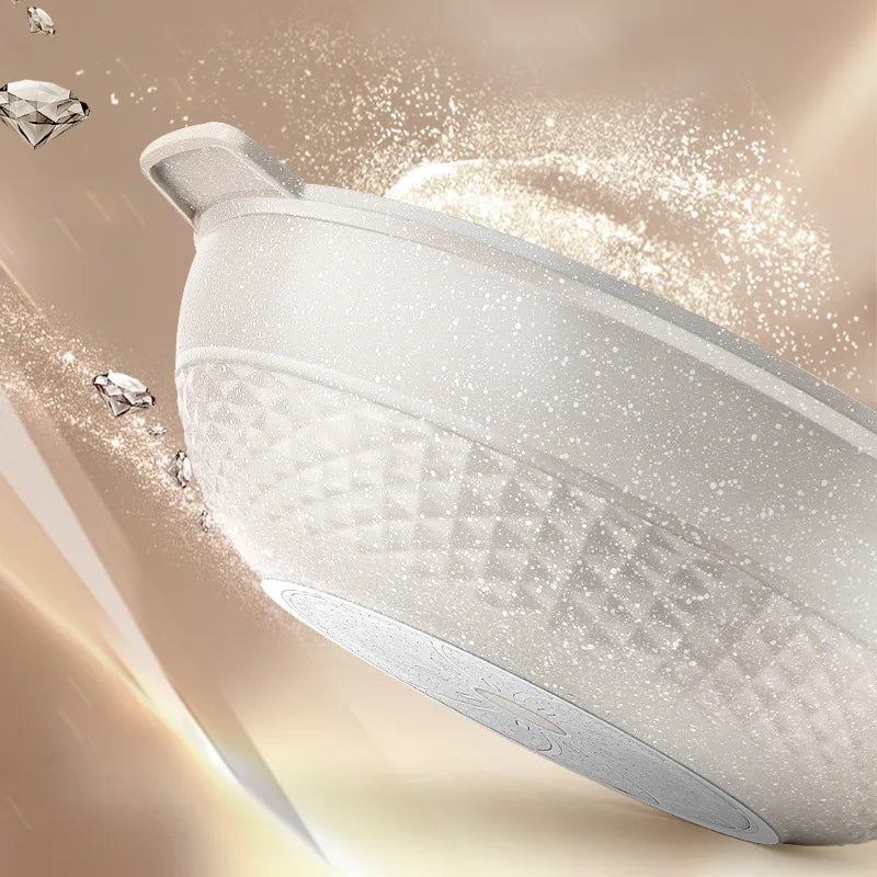 32/34 cm Non-Stick Frying Pan with Glass Lid Induction Pot Suitable for All Hobs