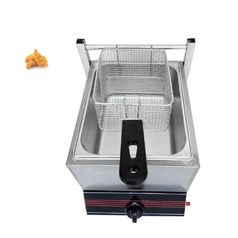 Commercial LPG Deep Frying Pan Liquefied LPG Fried Machine Fries Fryer Chicken Chop