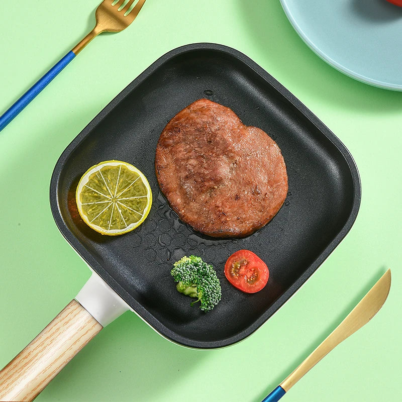 Portable Mini Non-Stick Electric Frying Pan Energy-Saving Crepe and Pancake Maker for Steak Egg Crepe Pancake Non-Fume