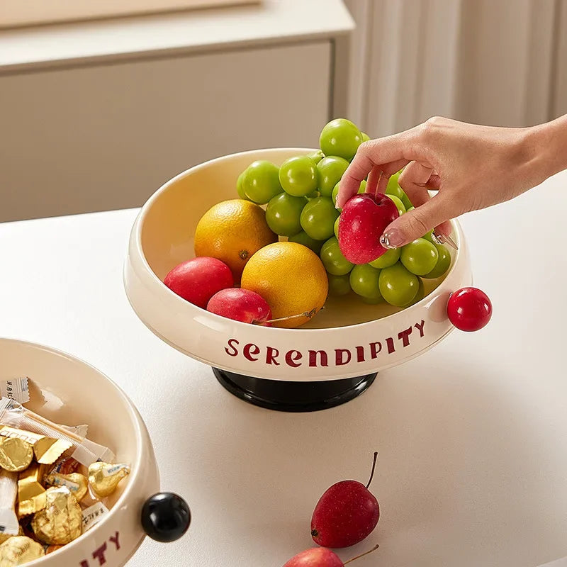 Fruit platter, home living room decoration, festive tea table, high footed snacks, fruit platter, light luxury candy platter