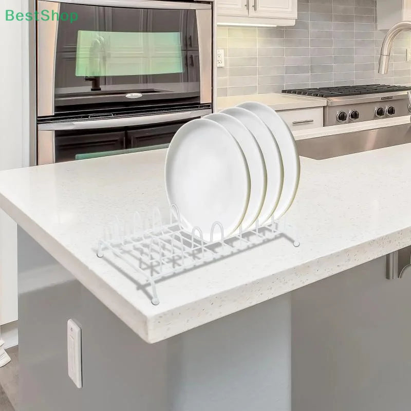 ★★★Dish Storage Racks Kitchen Bowl Plates Drainer Rack Tabletop Storage Holder Metal Tray Stand