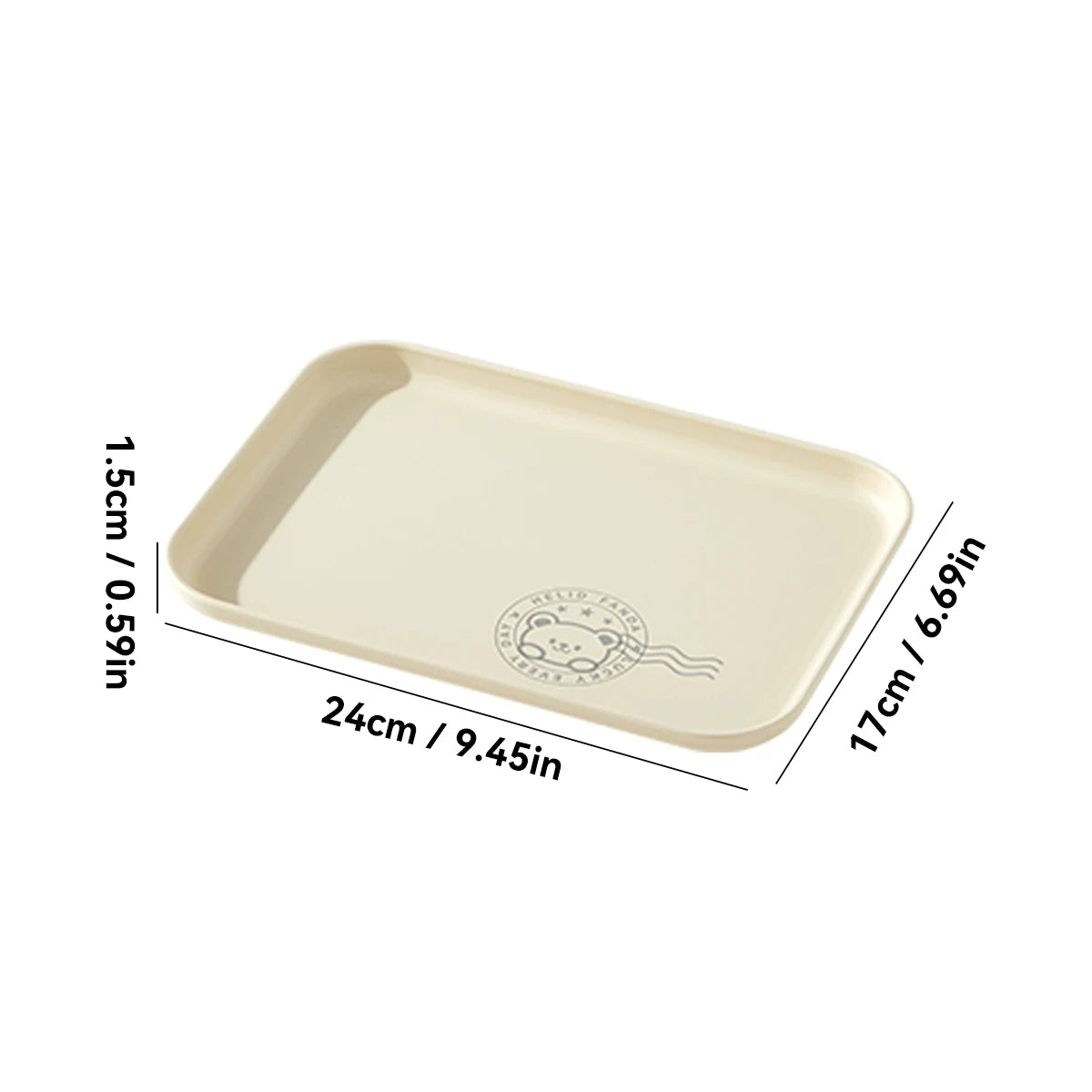 Rectangular Plastic Food Serving Tray Kitchen Organizer Stackable Fruit Dessert Plate Tea Tray Home Jjewelry Storage Tray