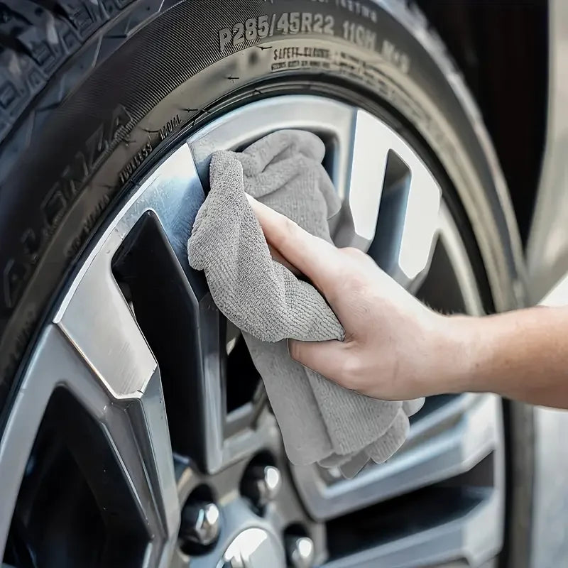 Kitchen towel, microfiber light gray cleaning cloth set, strong water absorption, soft and decontamination cloth