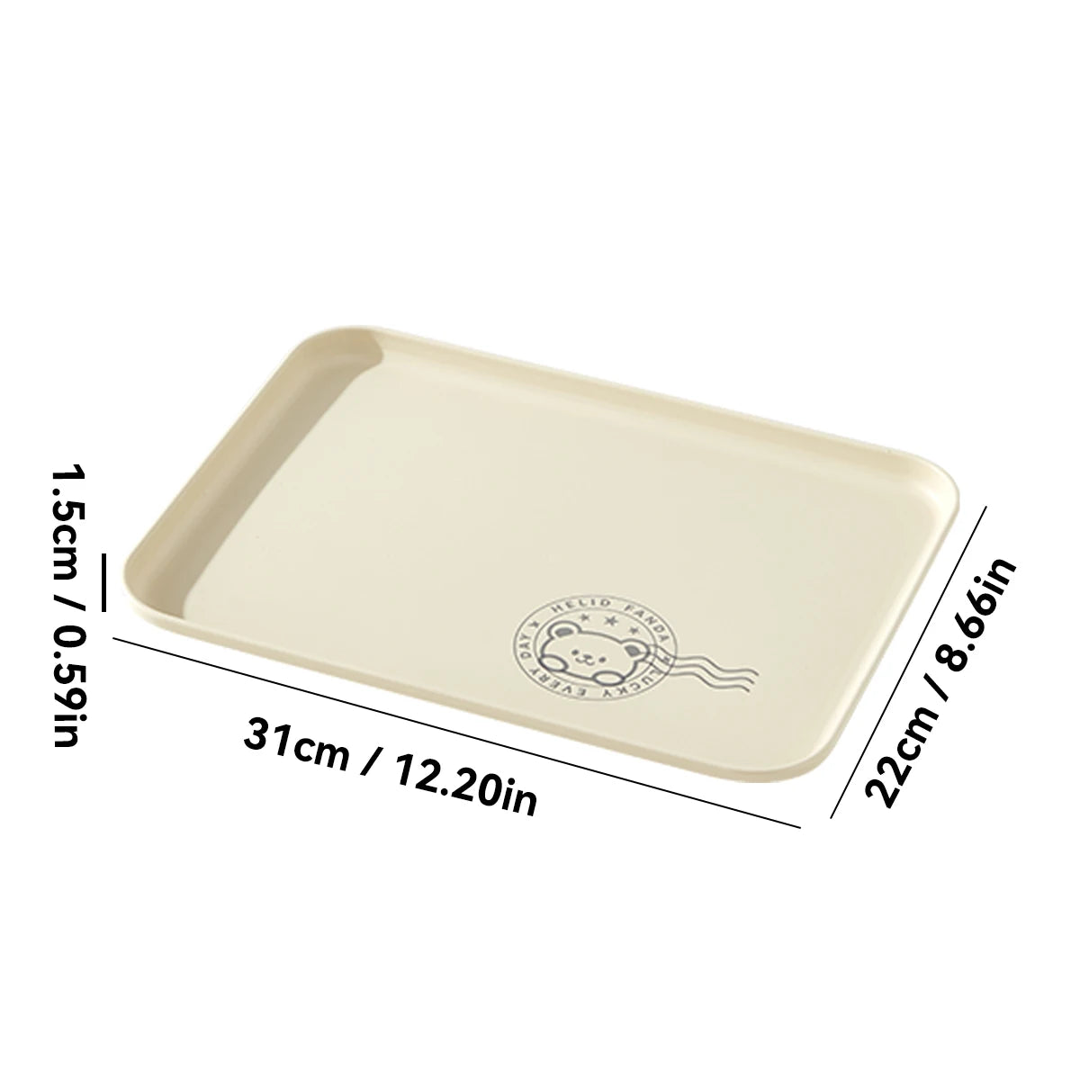 Rectangular Plastic Food Serving Tray Kitchen Organizer Stackable Fruit Dessert Plate Tea Tray Home Jjewelry Storage Tray