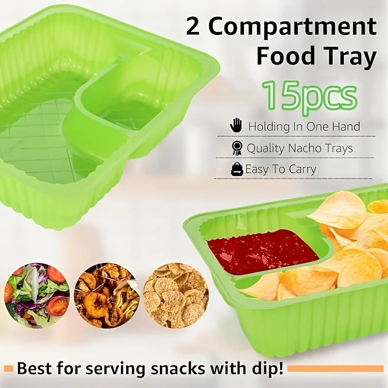 Nacho Trays | Perfect for Cheese Dip, Movie Nights & Carnival Parties, Snack Containers, Movie Night Snacks|Christmas, Halloween