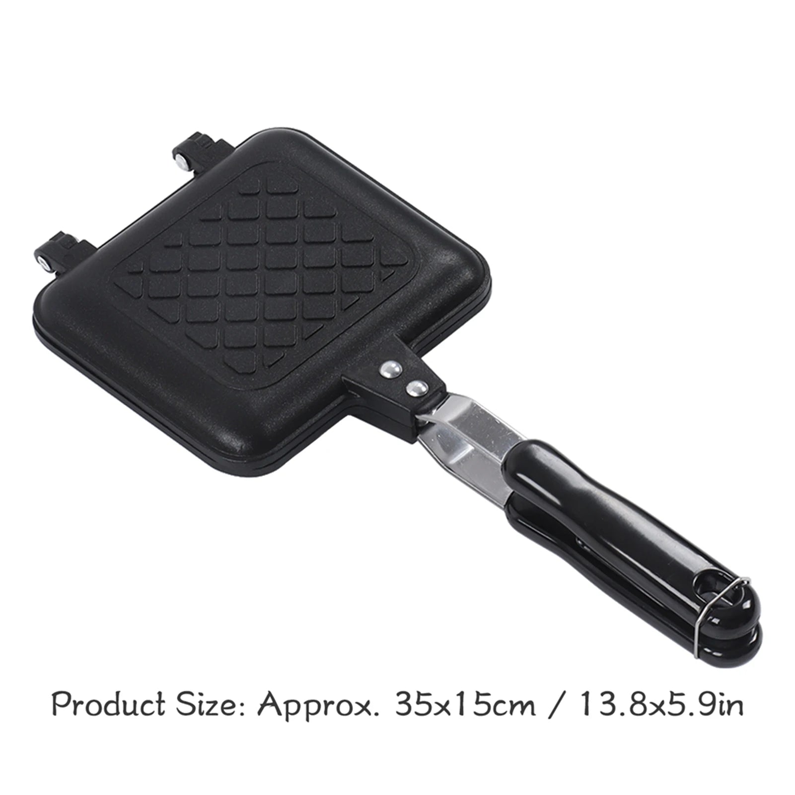 Sandwich Pan Breakfast Double Sided Frying Pan Flat Bottom Nonstick Sandwich Panini Maker Pan Pattern Grid Nonstick Panini Pan