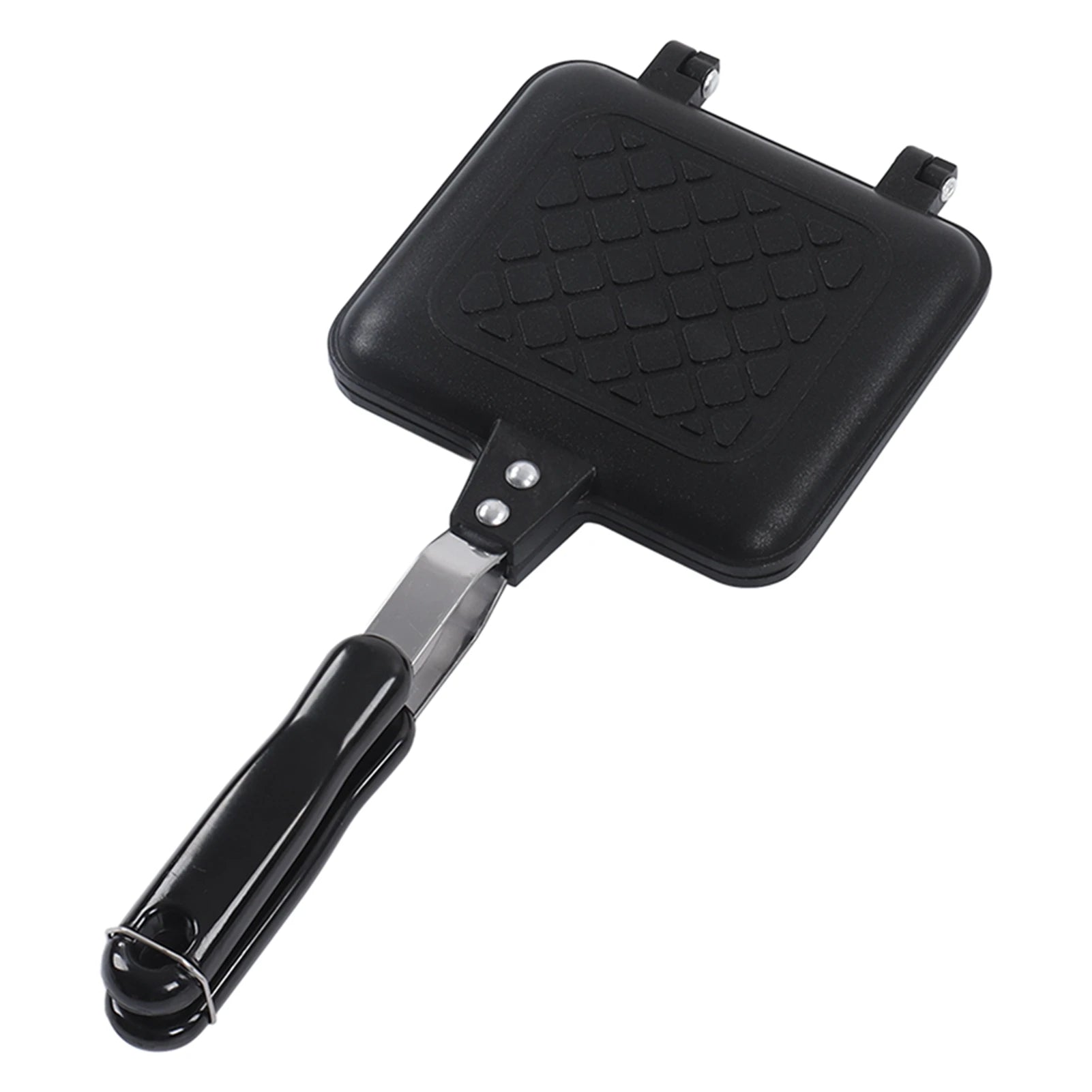 Sandwich Pan Breakfast Double Sided Frying Pan Flat Bottom Nonstick Sandwich Panini Maker Pan Pattern Grid Nonstick Panini Pan