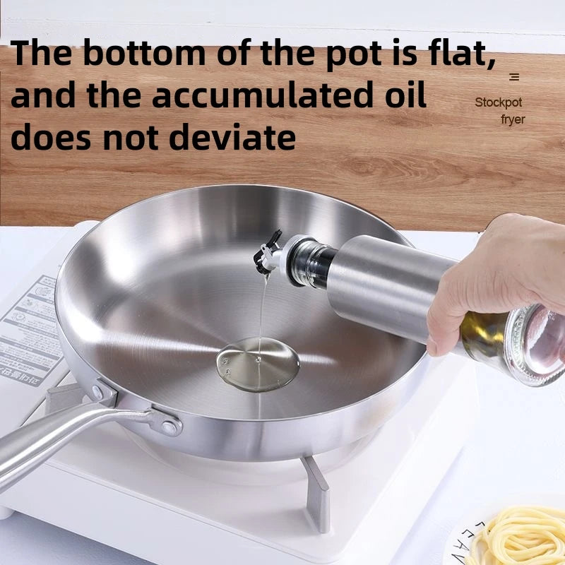 304 stainless steel frying pan, non stick pan, steak pan, uncoated frying pan, kitchen cookware