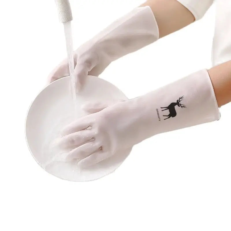 Waterproof Housework Cleaning Gloves Kitchen Cleaning Latex Laundry Dishwashing Gloves Wear Resistant Rubber Gloves