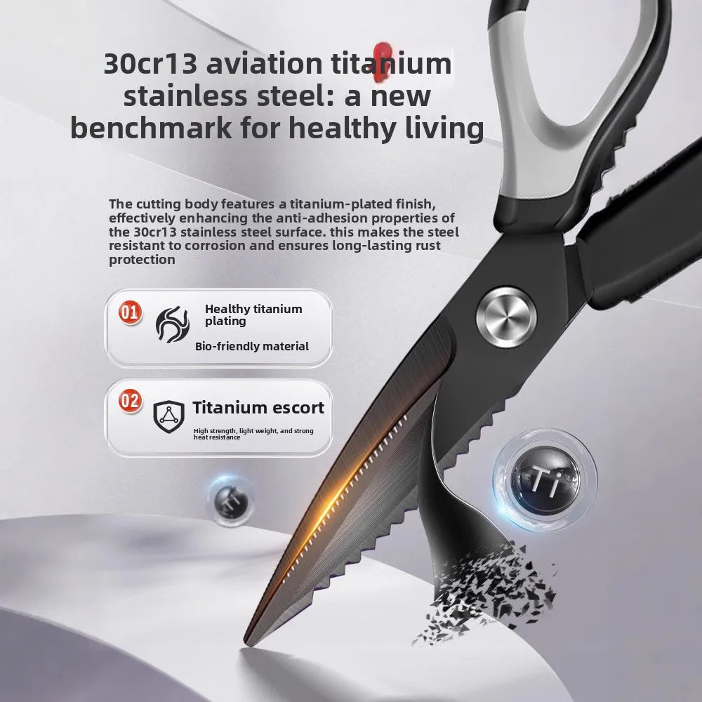 Kitchen Scissors All Purpose  kitchen gadgets utensils Stainless Steel Cooking Shears for Cutting Meat Food Fish Poultry